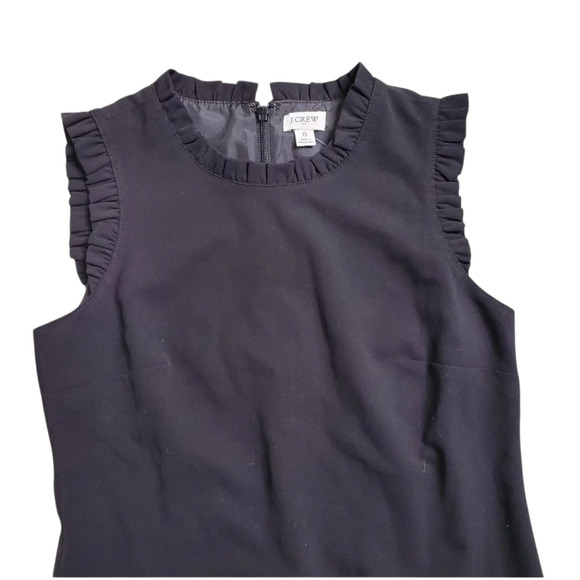 J.Crew Black Ruffle Neck Suiting Dress Size: 0 NEW - Picture 4 of 10